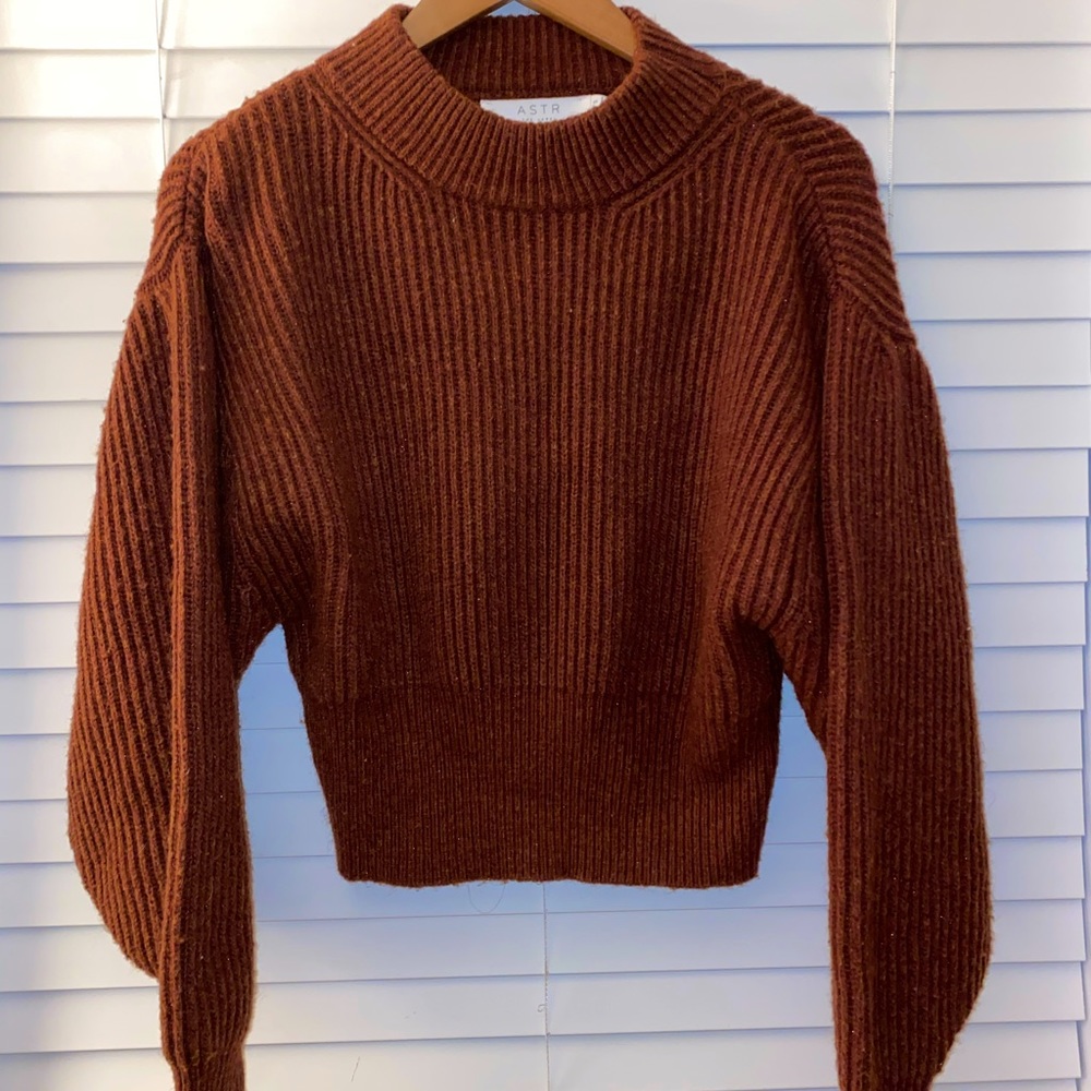 ASTR burnt orange warm & comfy sweater
